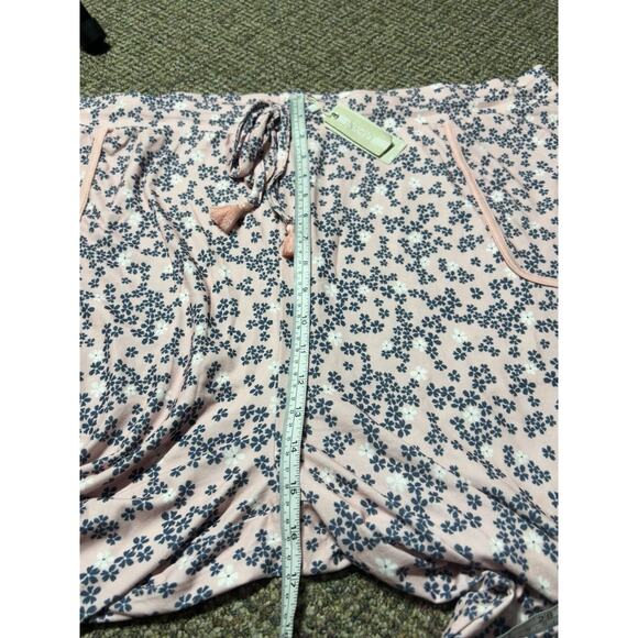 Ink + Ivy Floral Pajama Bottoms, Womens Size 3X, Pink With Blue Flowers, NWT - Picture 9 of 10